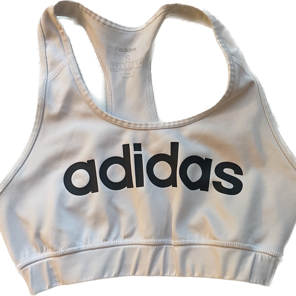 Adidas White Sports Bra